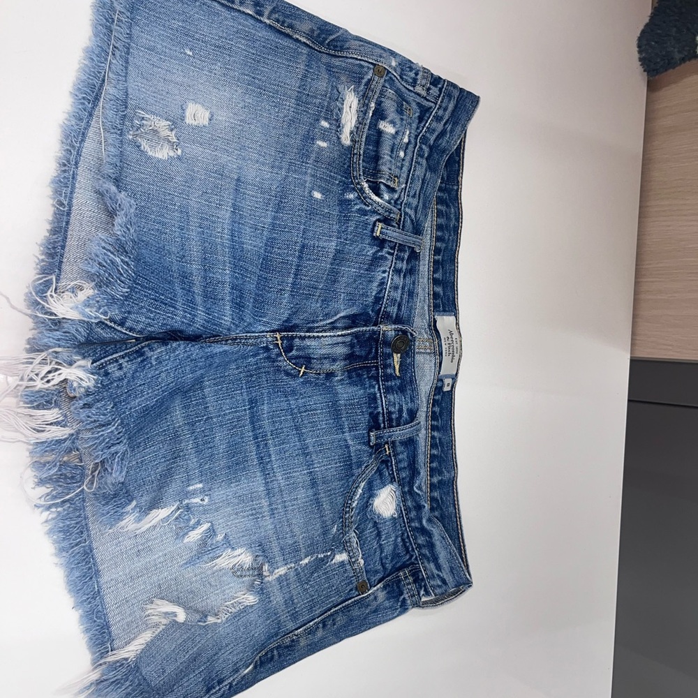 Distressed Denim Shorts
